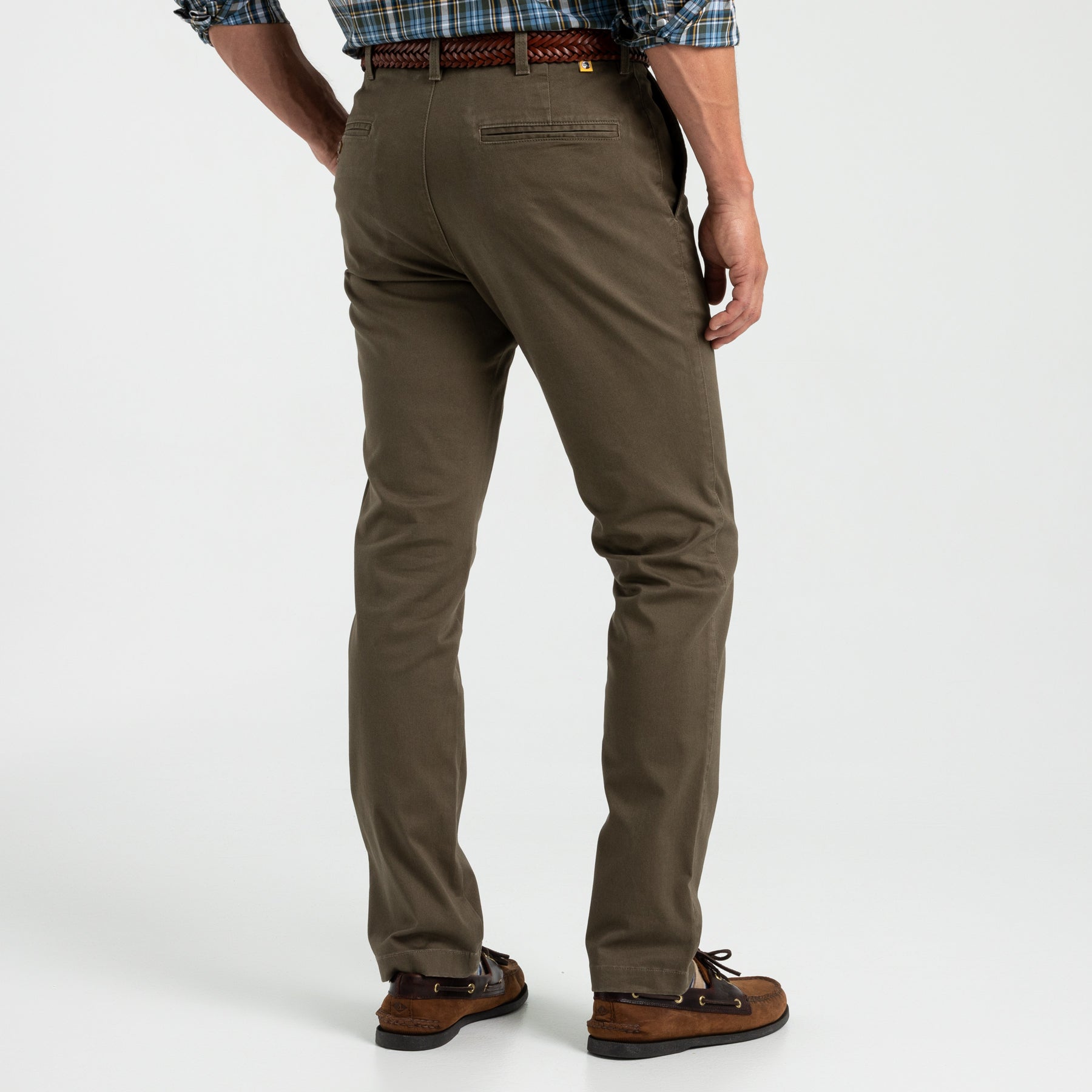 Slim Fit Gold School Chino - Dark Olive