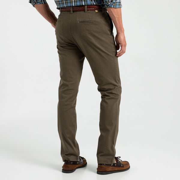 Slim Fit Gold School Chino - Dark Olive