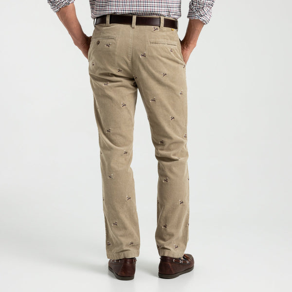 Bradbury Wide-Wale Corduroy Chino - Khaki Emb
