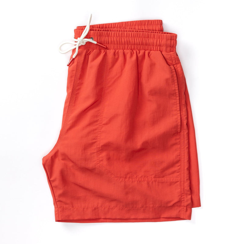 6" Solid Sailport Swim Short - Classic Red