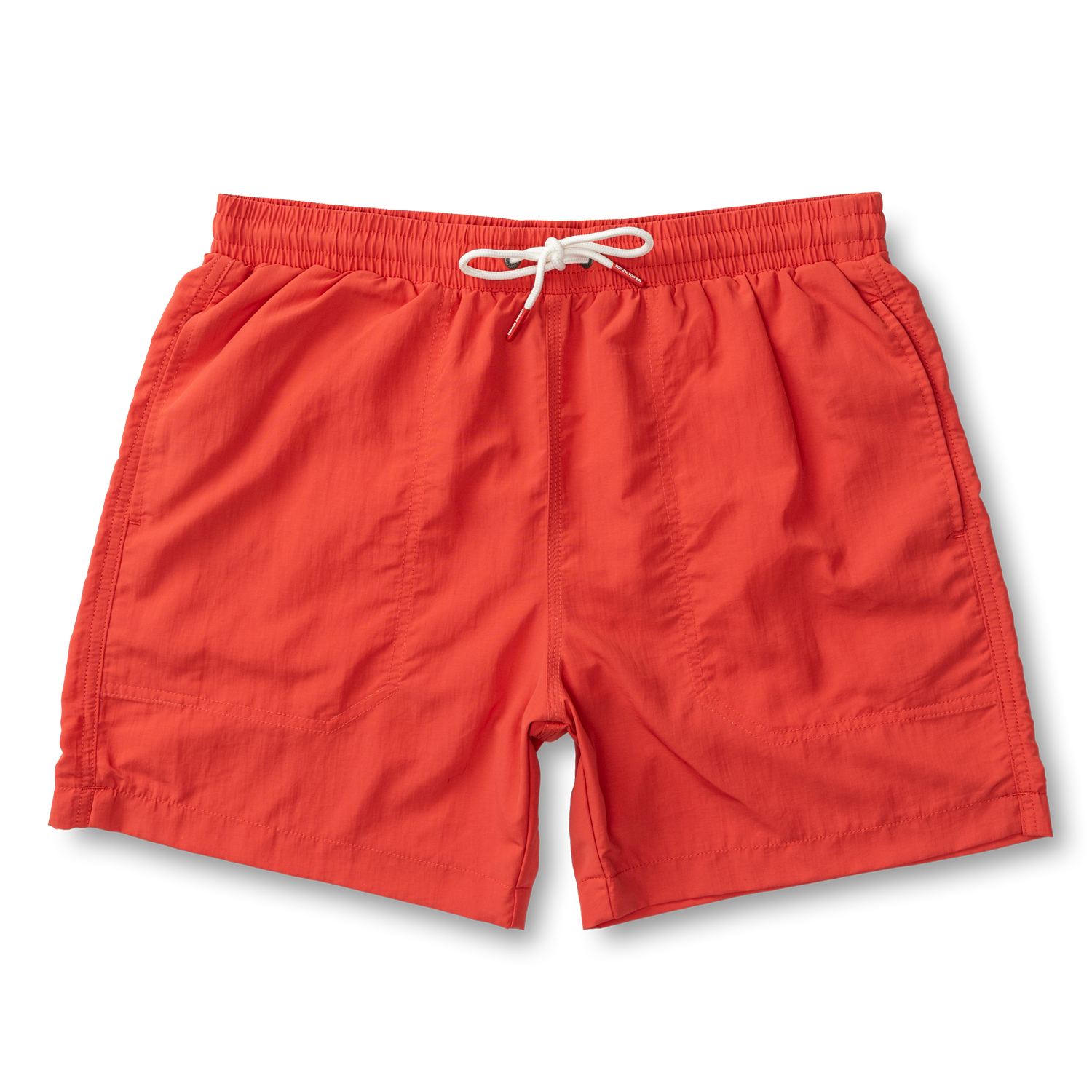 6" Solid Sailport Swim Short - Classic Red