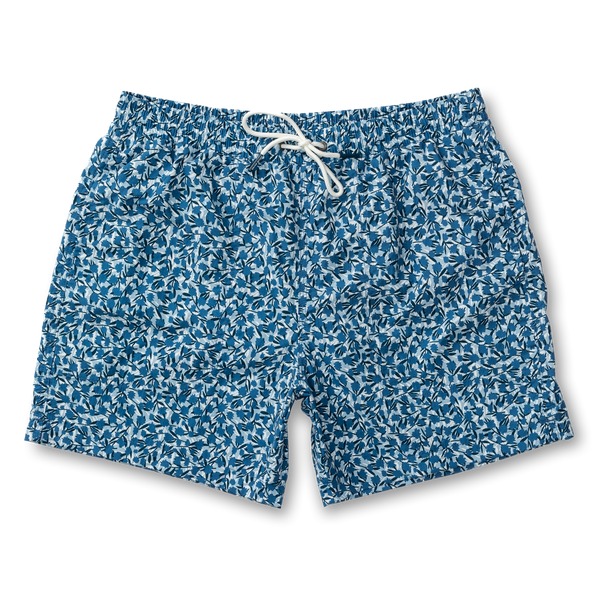 6" Print Sailport Swim Short - Shadow Blue