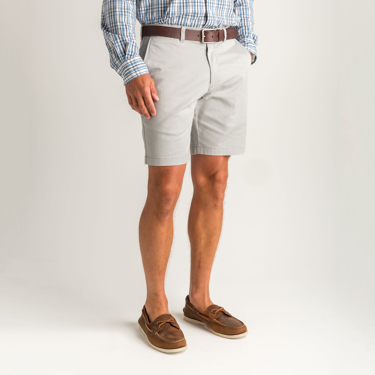 9" Gold School Chino Short - Limestone Gray