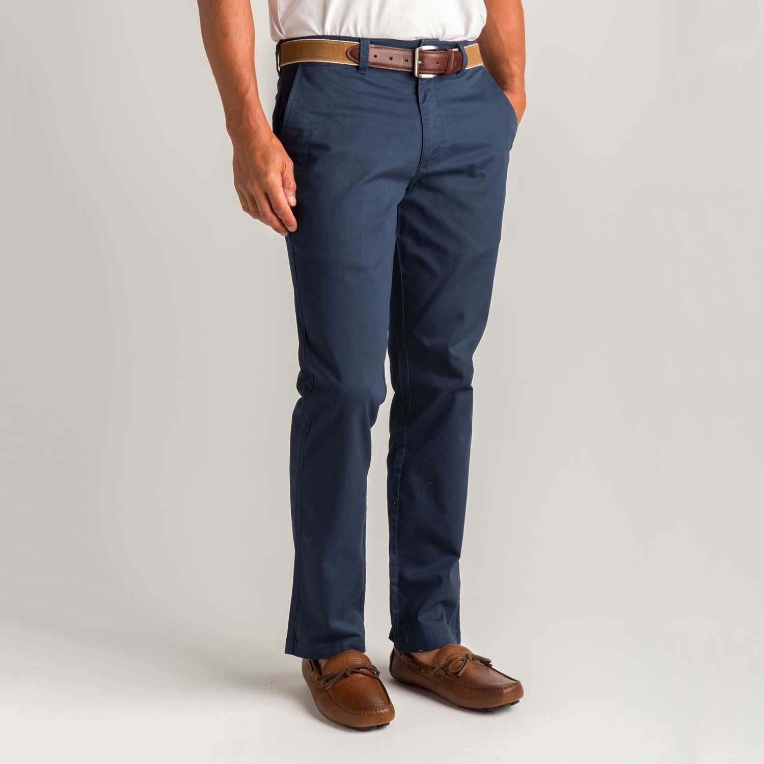 Classic Fit Gold School Chino - Navy
